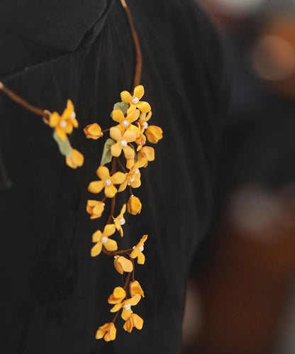 Orange Alloy Osmanthus Hairpin