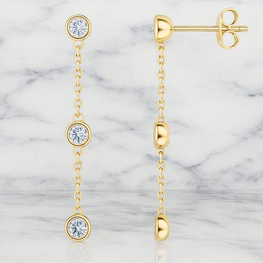 "sloane" Lab Diamond 14k Drop Earrings