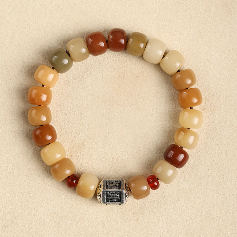 Buddha Stones Natural Bodhi Seed the Lord of the Corpse Forest Om Mani Padme Hum Wisdom Bracelet