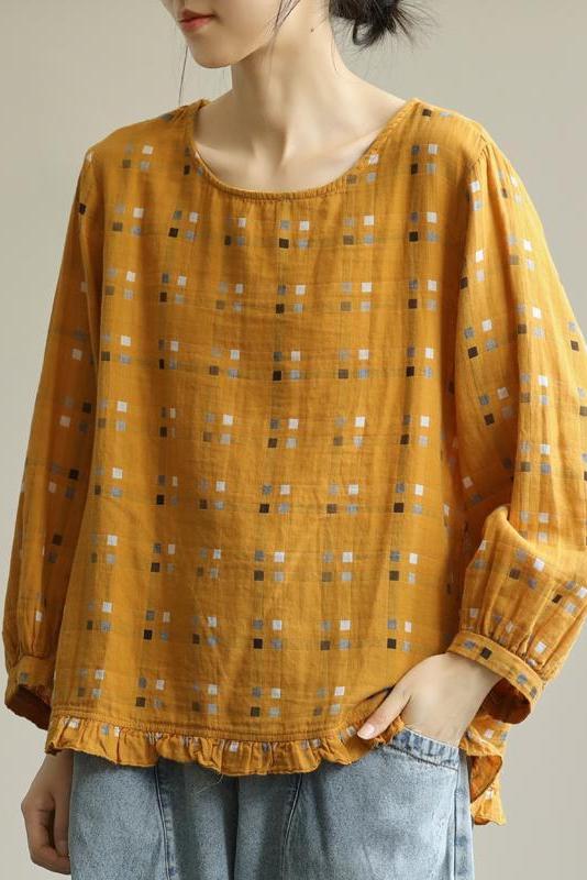 Limited Stock- Loose Plaid Agaric Laces T-shirt