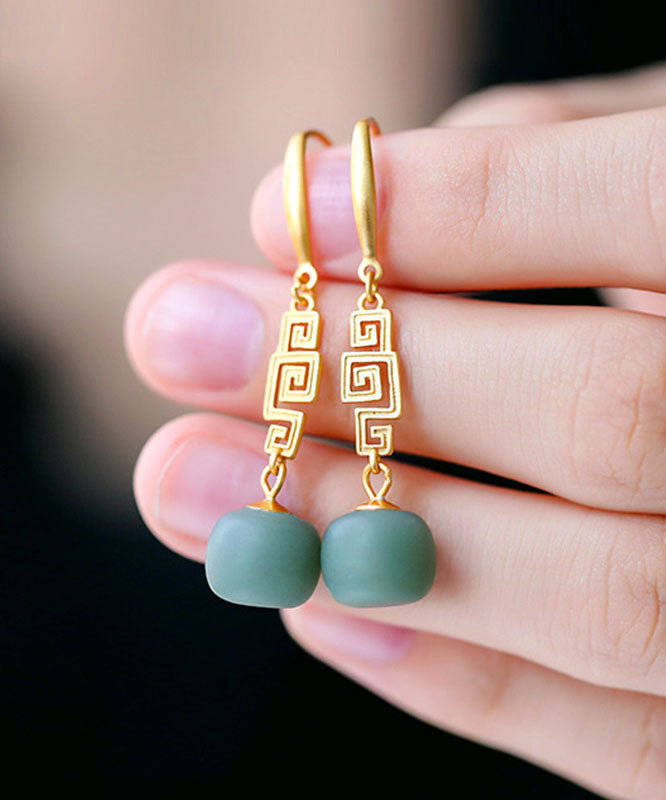 Blue Sterling Silver Inlaid Pearl Drop Earrings