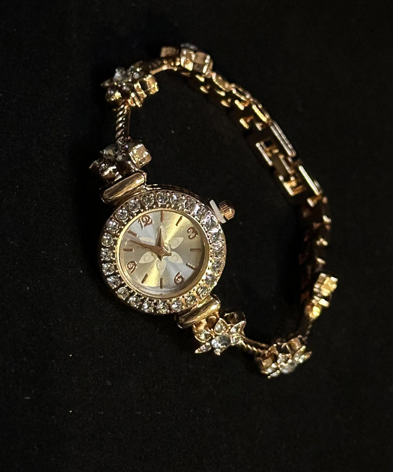 Original Design Gold Metal Alloy Zircon Watches