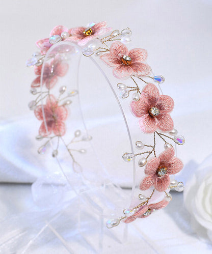 Handmade Orange Weave Pearl Hairpiece