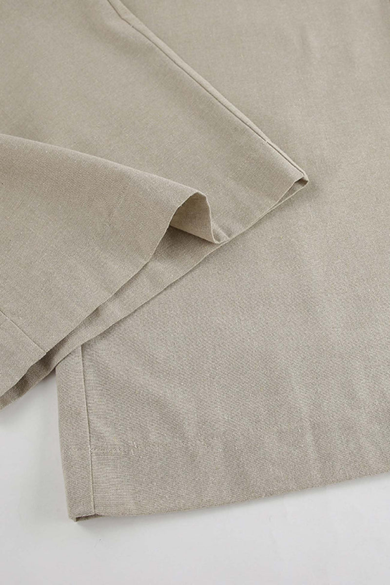 Tie-up Cutout Cotton Tank Top Long Pants Suits