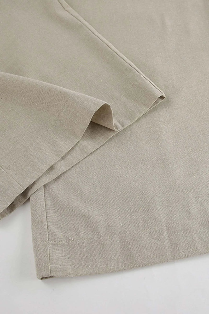Tie-up Cutout Cotton Tank Top Long Pants Suits