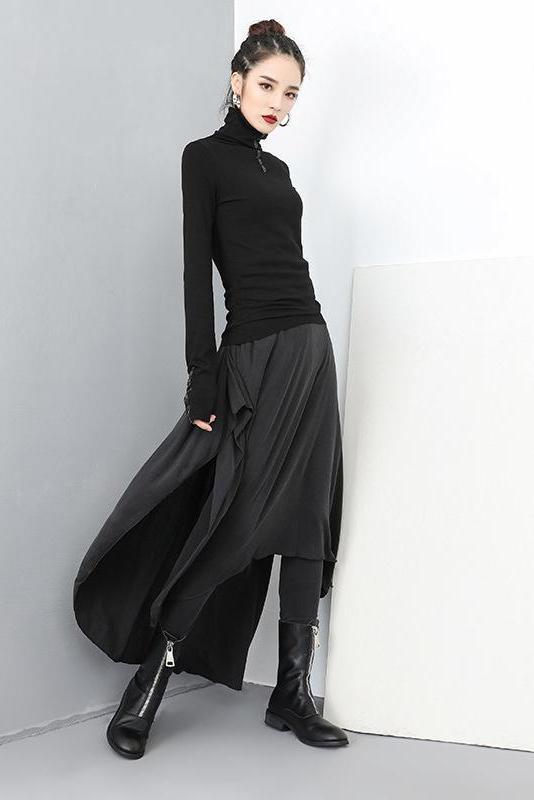 Limited Stock- Gothic Fake Two Piece Skirt Pants