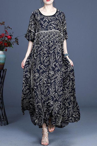 Leaf Retro Maxi Dress