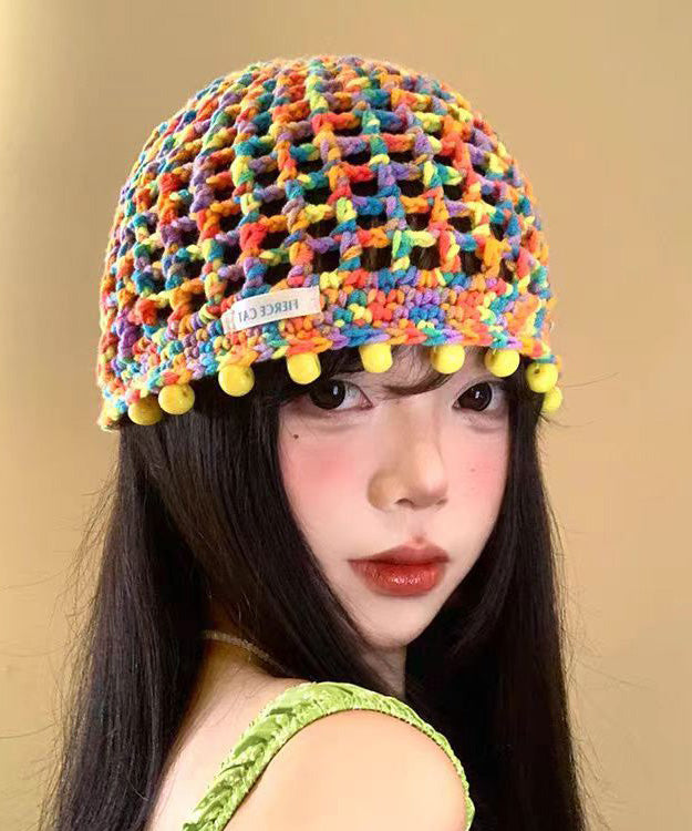 New Thin Breathable Hollow Out Knitted Boonie Hat