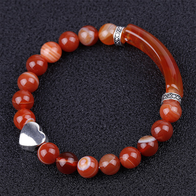 Buddha Stones Natural Crystal Beads Heart Bracelet