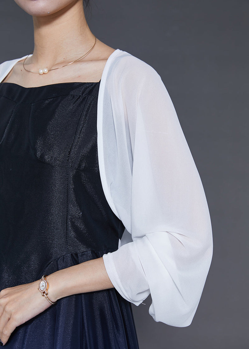 French Gradient Color Silm Fit Silk Dress Two Pieces Set Summer