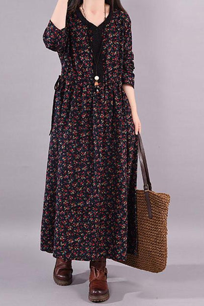 Limited Stock- Spring Autumn V-neck Dress