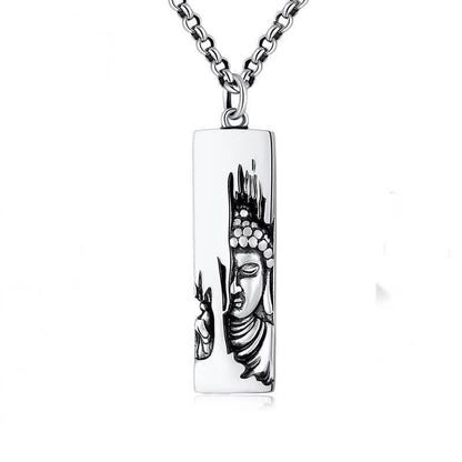 Buddha Stones Tathagata Buddha Strength Protection Amulet Lucky Style Pendant Necklace