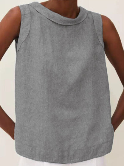 Color Cotton and Linen T-shirt