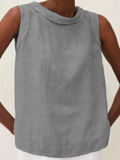 Color Cotton and Linen T-shirt