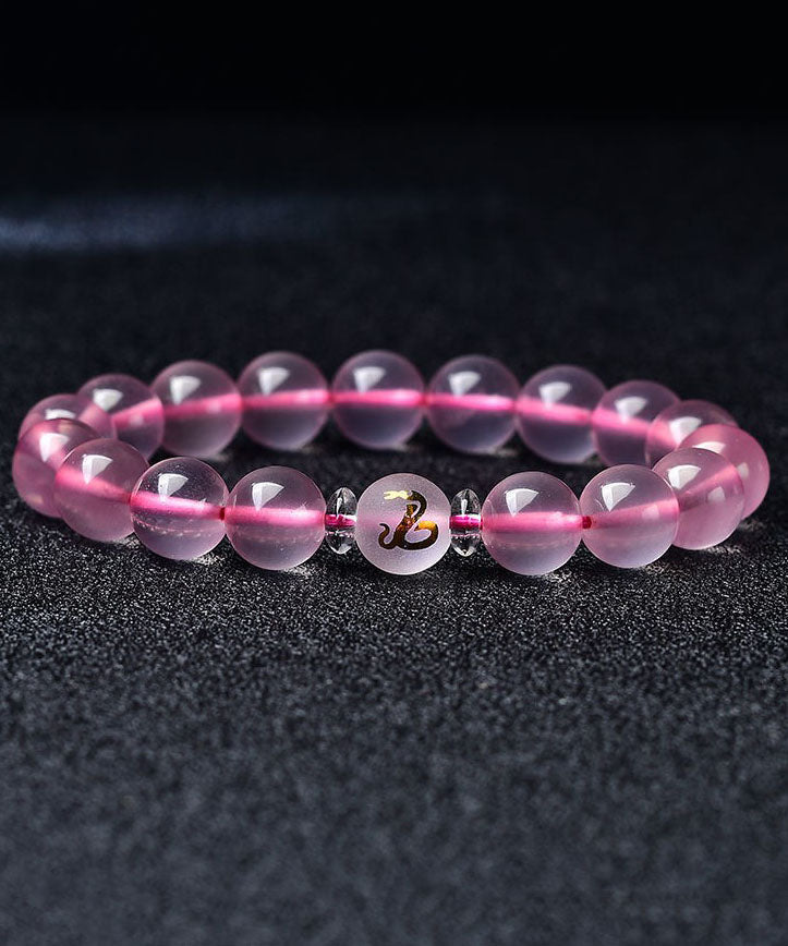 Pink Crystal the Twelve Chinese Zodiac Signs Bracelet