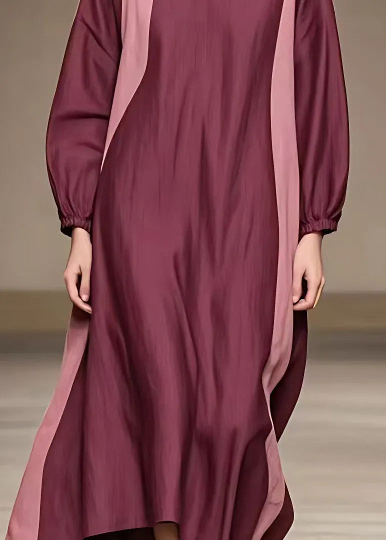 Rust Turtle Neck Holiday Maxi Dress Fall