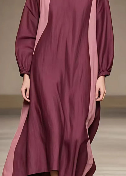 Rust Turtle Neck Holiday Maxi Dress Fall