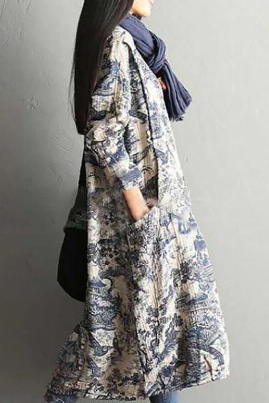Limited Stock- Printing Cotton Dress Robe
