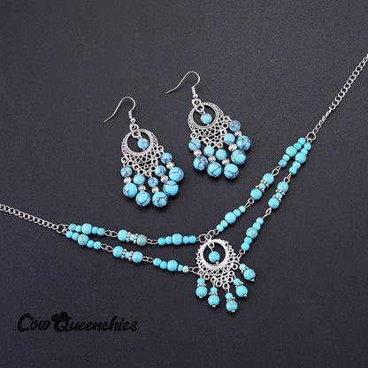 Tassel Necklace Earrings Set