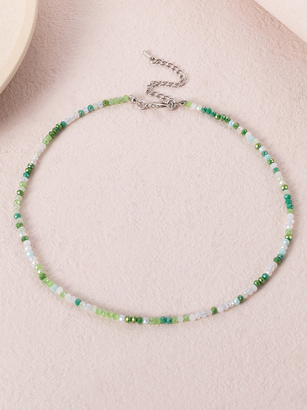 Beaded Multi-colored Dainty Necklace Necklaces Accessories