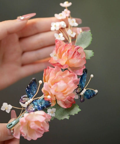 Chinese Style Multicolor Alloy Butterfly Hairpin