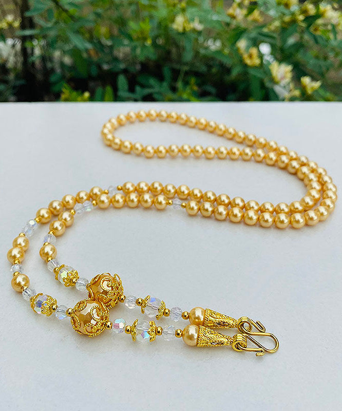 Style Gold Overgild Beading Graduated Bead Necklace