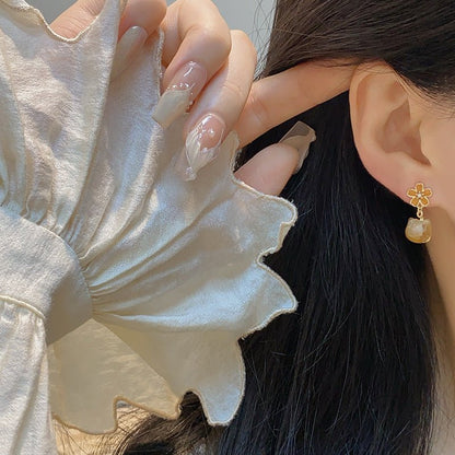 Amber Cat Earrings