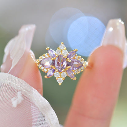Amethyst Blossom Ring