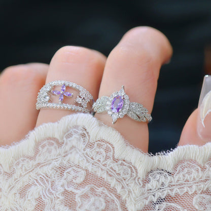 Amethyst Blossom Ring