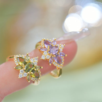 Amethyst Blossom Ring