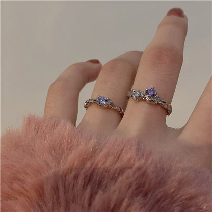[] Brielle Amethyst Ring Set