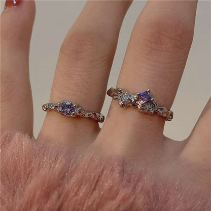 [] Brielle Amethyst Ring Set