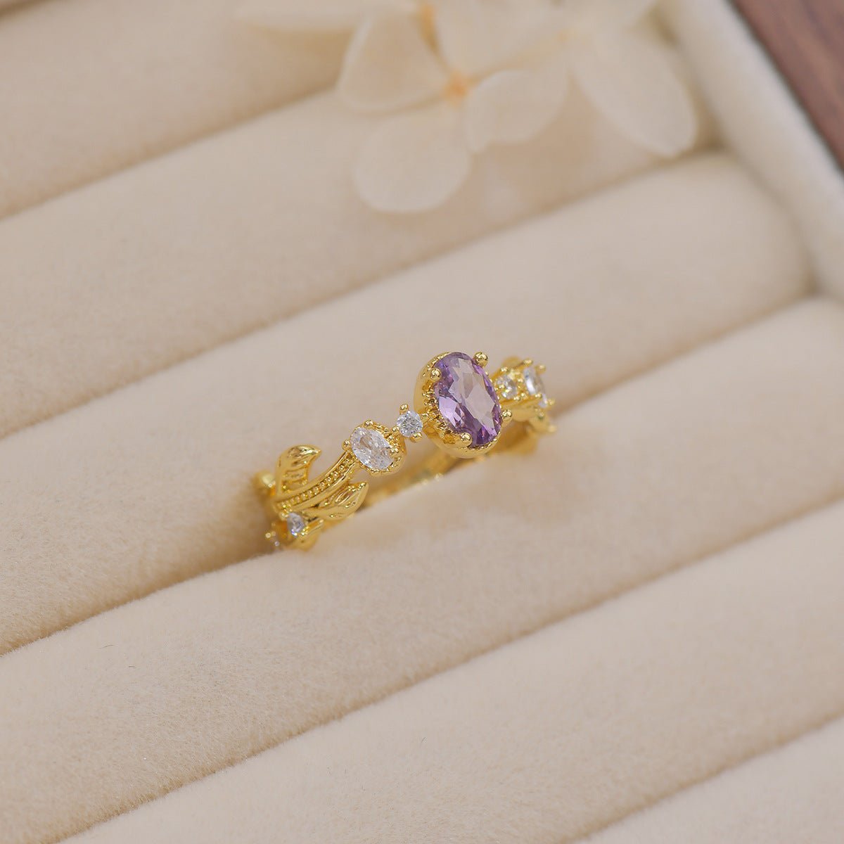 Amethyst Rococo Ring Set