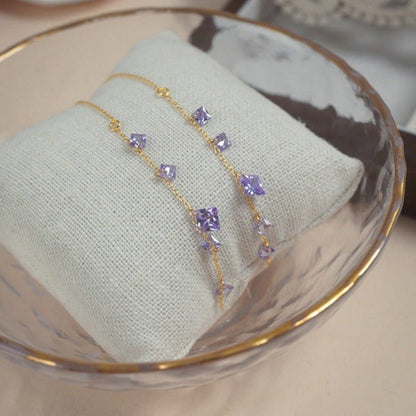 Amethyst Threader Earrings