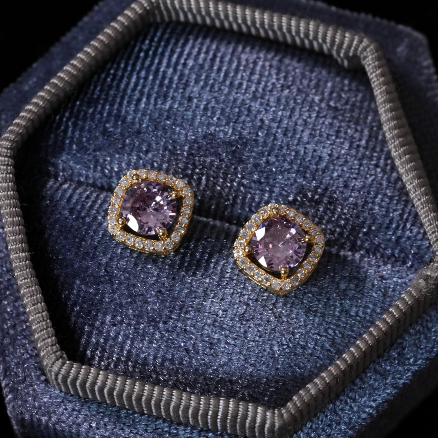 Angelica Amethyst Stud Earrings