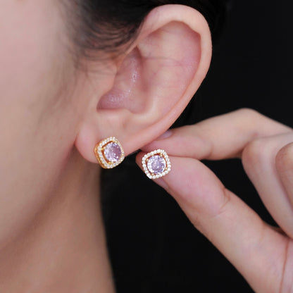 Angelica Amethyst Stud Earrings