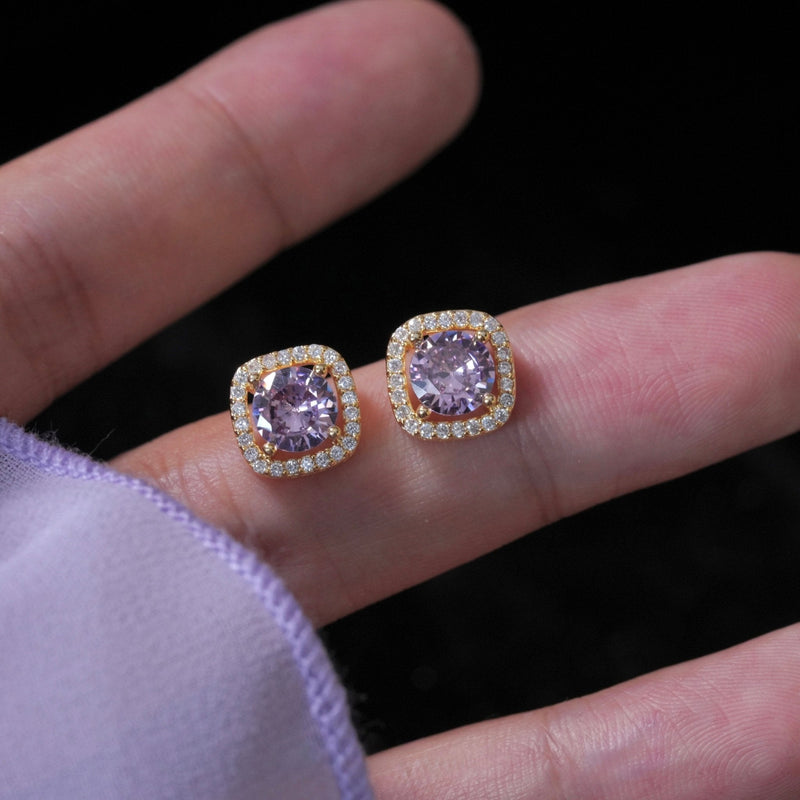 Angelica Amethyst Stud Earrings