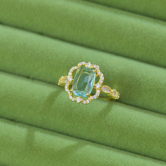 Aqua Fleur Royale Ring
