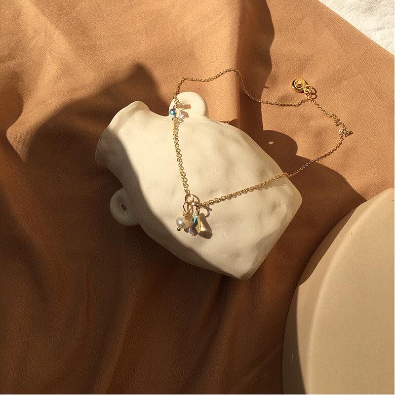 Austrian Crystal Pearl Necklace