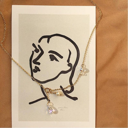 Austrian Crystal Pearl Necklace