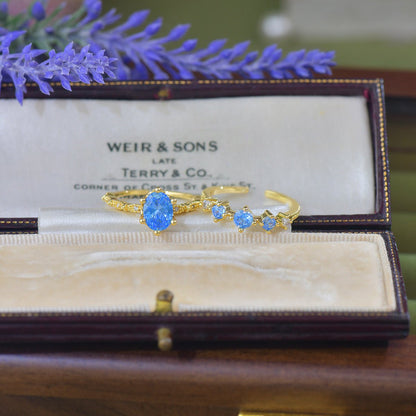 Azure Oval Ring