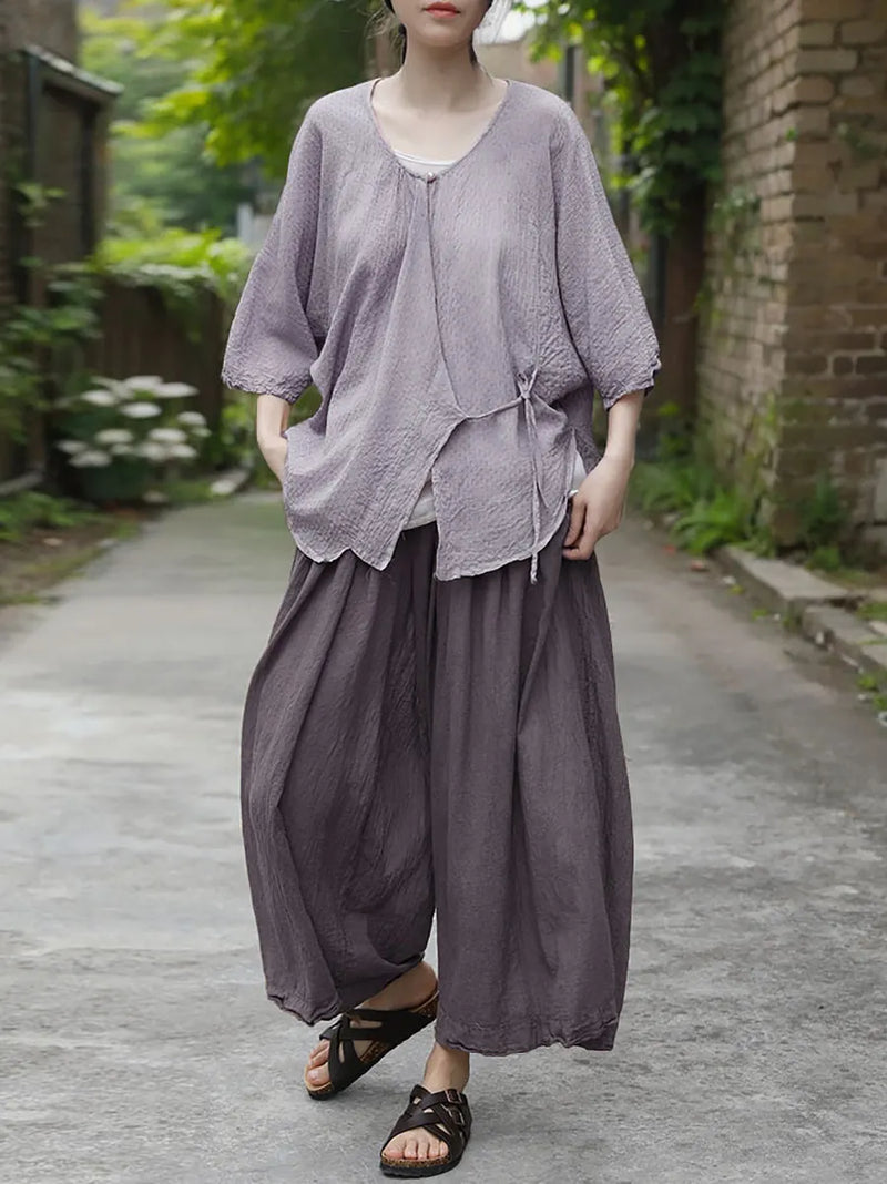 Summer Strap Jacquard Shirt