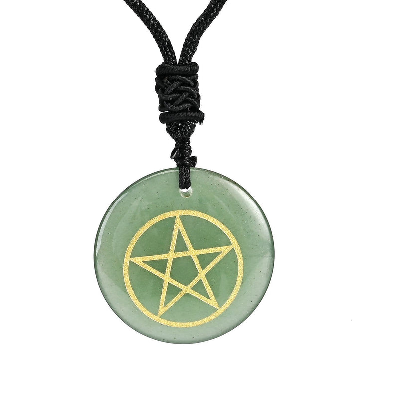 Natural Crystals Pentacle Necklace
