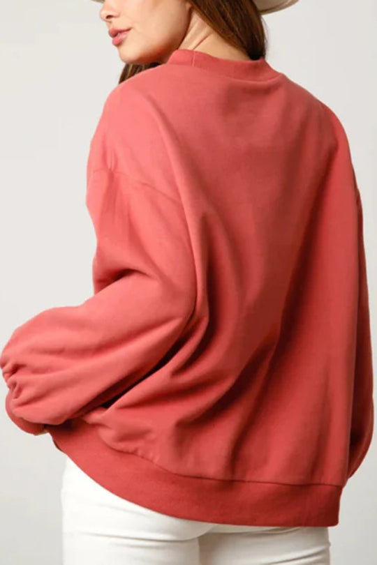 Christmas Candy House Sequin Casual Loose Sweater