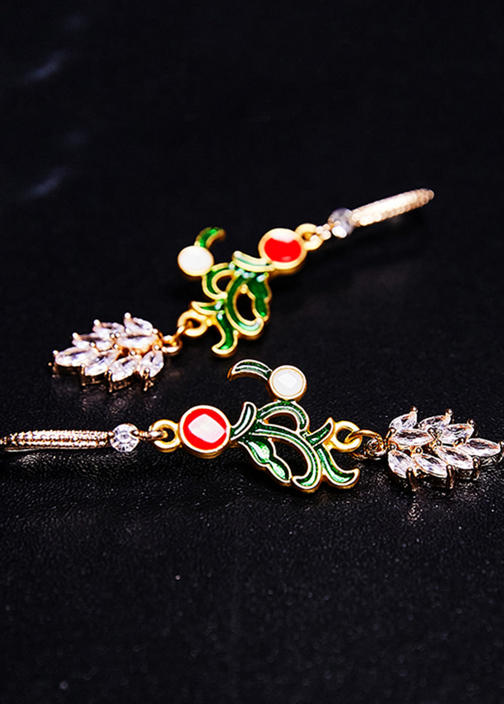 Zircon Gilding Metal Drop Earrings