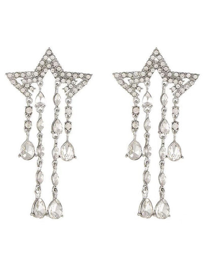 Tassel Earrings Meteor Zircon Long Exaggerated