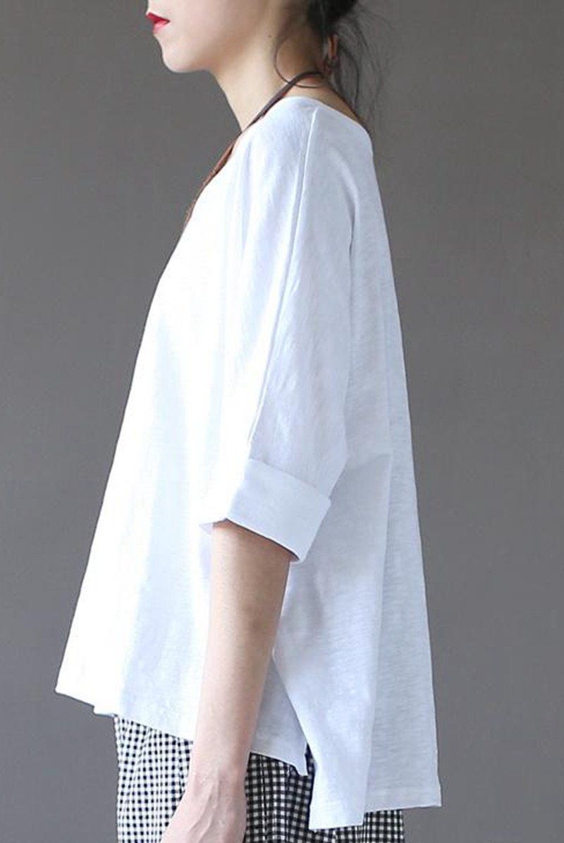 White Summer Sweet Loose T-shirt Tops