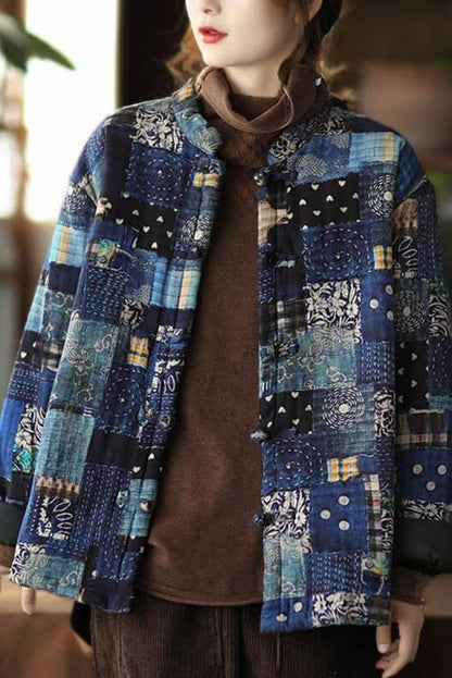Limited Stock- Retro Thick Warm Print Cotton Coat