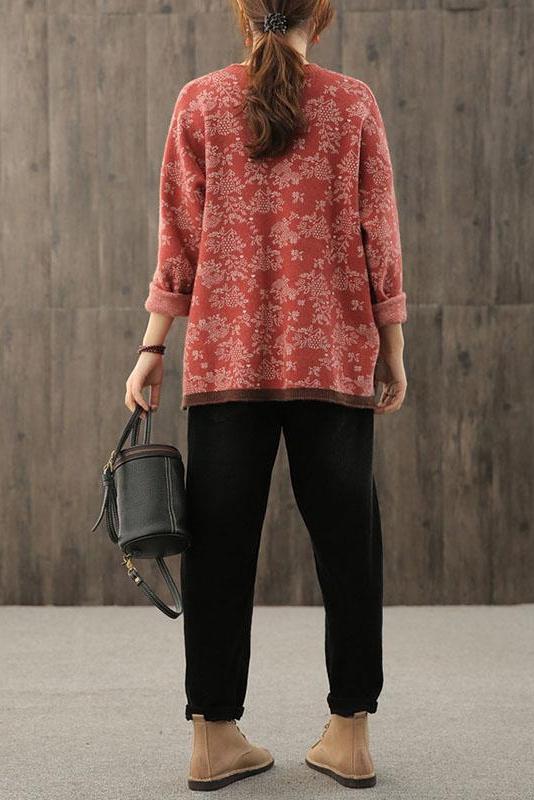 Autumn Knitted Pocket Split Hem Sweater