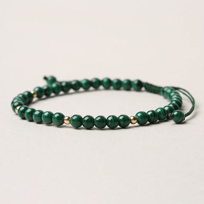 Buddha Stones 4mm Natural Malachite Protection Calmness String Bracelet